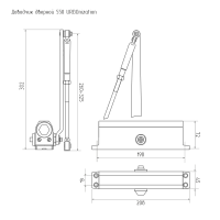 Доводчик дверной 550 URBOnization от 120 до 160 кг (коричневый)