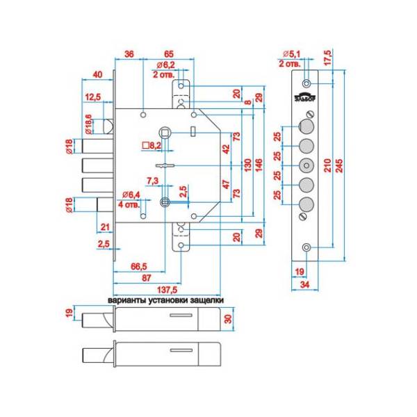 Замок Эльбор (1.06.42.5) левый