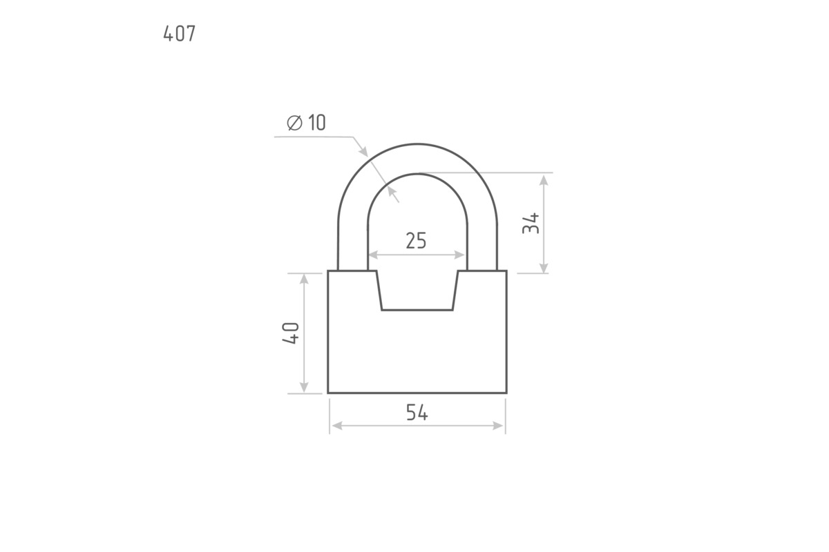 Замок Нора-М ЗН-407-60 мм