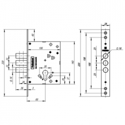 Корпус замка Фуаро V25/C-60.00.3R16