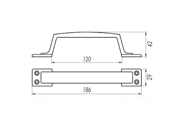 Ручка-скоба (Зенит) РС100.01 (белый)