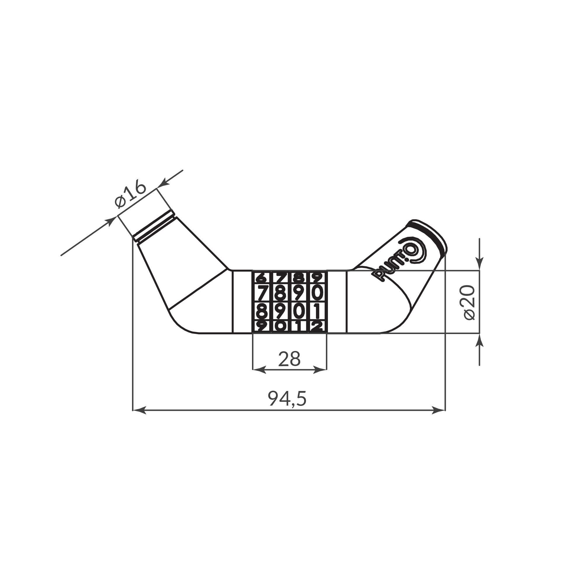 Замок тросовый PK-BIKE-1010-CODE (10х1000) (Пунто)