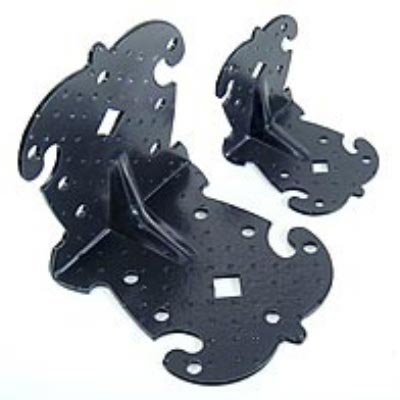 Уголок крепежный фигурный УКФ 70-70-60-У черный матовый